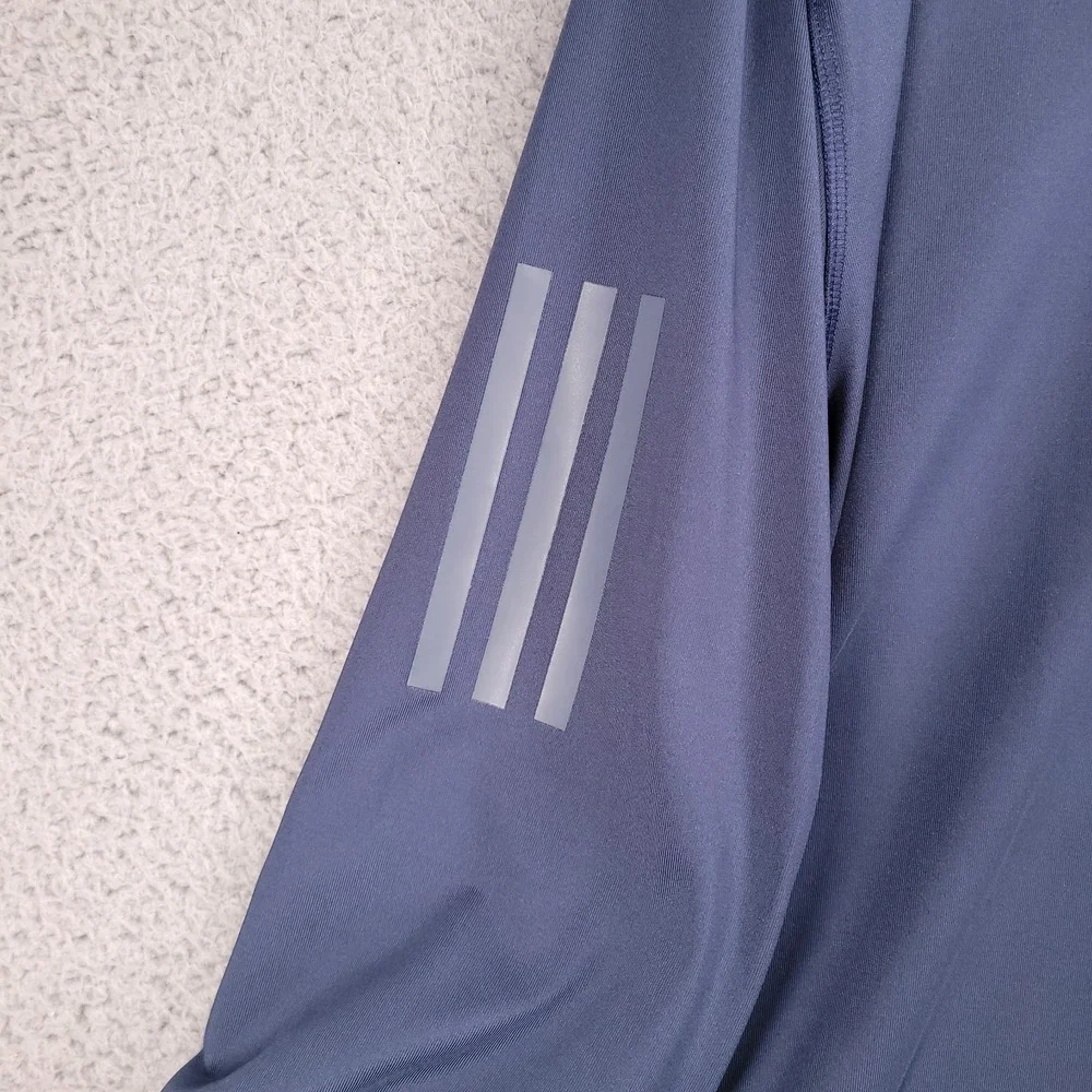 ADIDAS Golf Shirt Mens Size 2XL Blue 1/4‎ Zip Performance Long Sleeve Pullover